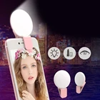 Новый USB перезаряжаемый портативный круглый светильник для селфи с зажимом перезаряжаемый 3-уровневый светодиодный светильник для мобильных телефонов
