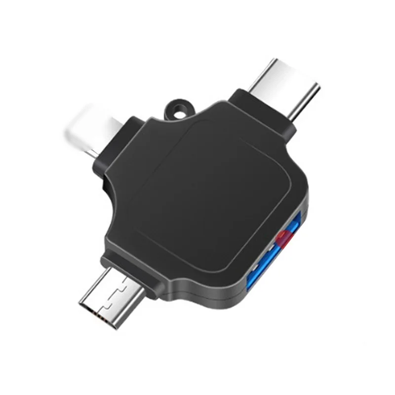 

The New For Apple iPhone and Type-C Mobile Phone USB 3.0 High-Speed Multi-Function Adapter Three-In-One OTG Card Reader