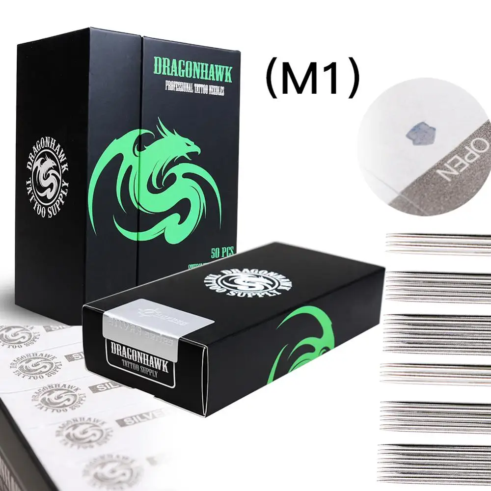 50pcs M1 Weaved Magnum Disposable Tattoo Needles Dragonhawk high-grade Silver Standard Supply | Красота и здоровье