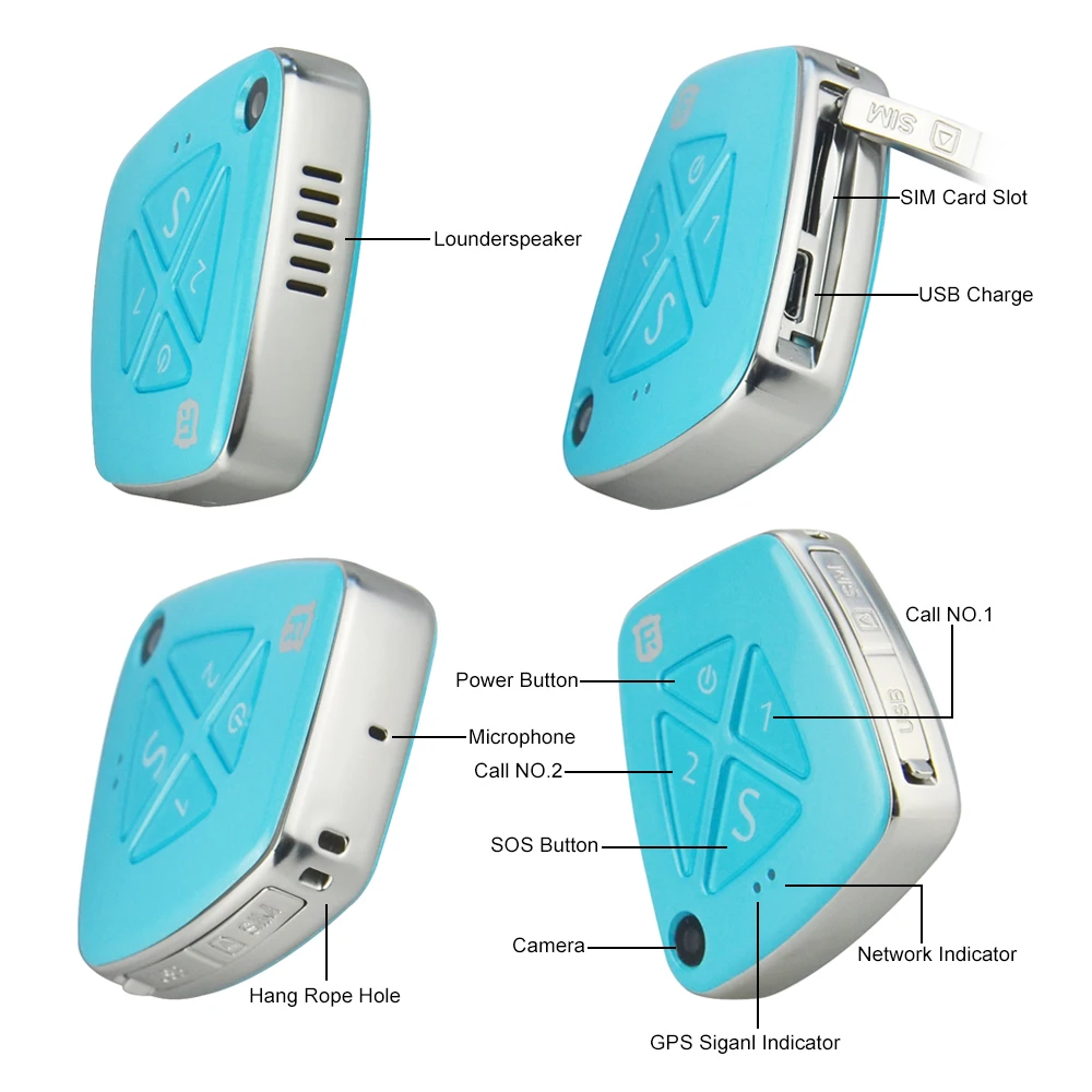 Мини-камера с GPS-трекером 3G устройство для отслеживания детей WCDMA GSM Wi-Fi LBS