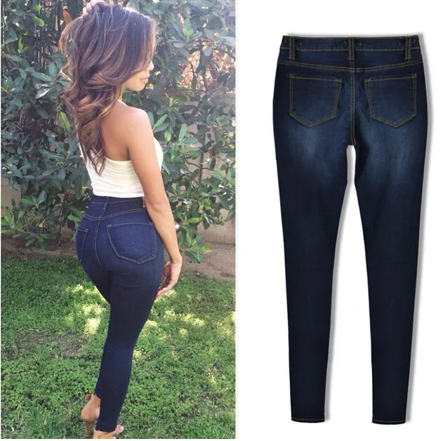 Узкие джинсы-карандаш для женщин облегающие джинсы с высокой талией женские