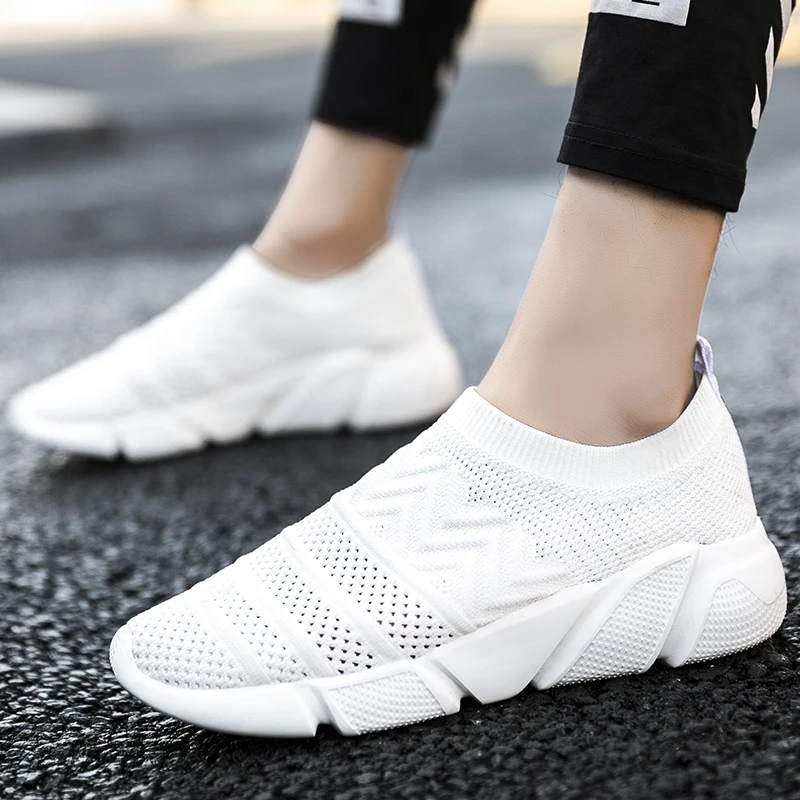 

High Top Running Shoes Unisex Sock Couple Sneakers Men Lightweight Walking Jogging Sneakers Trainers Female Sport Shoes