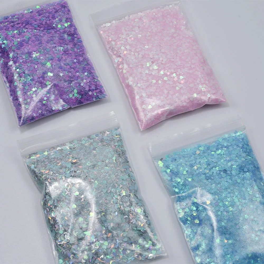 50 г/пакет голографический блестящий для ногтей порошок пигмент DIY чешуйчатый