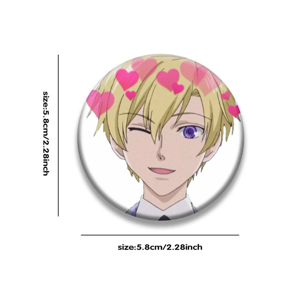 3 шт. случайный аниме Ouran старшая школа ведущий клуб Значки для косплея мультфильм