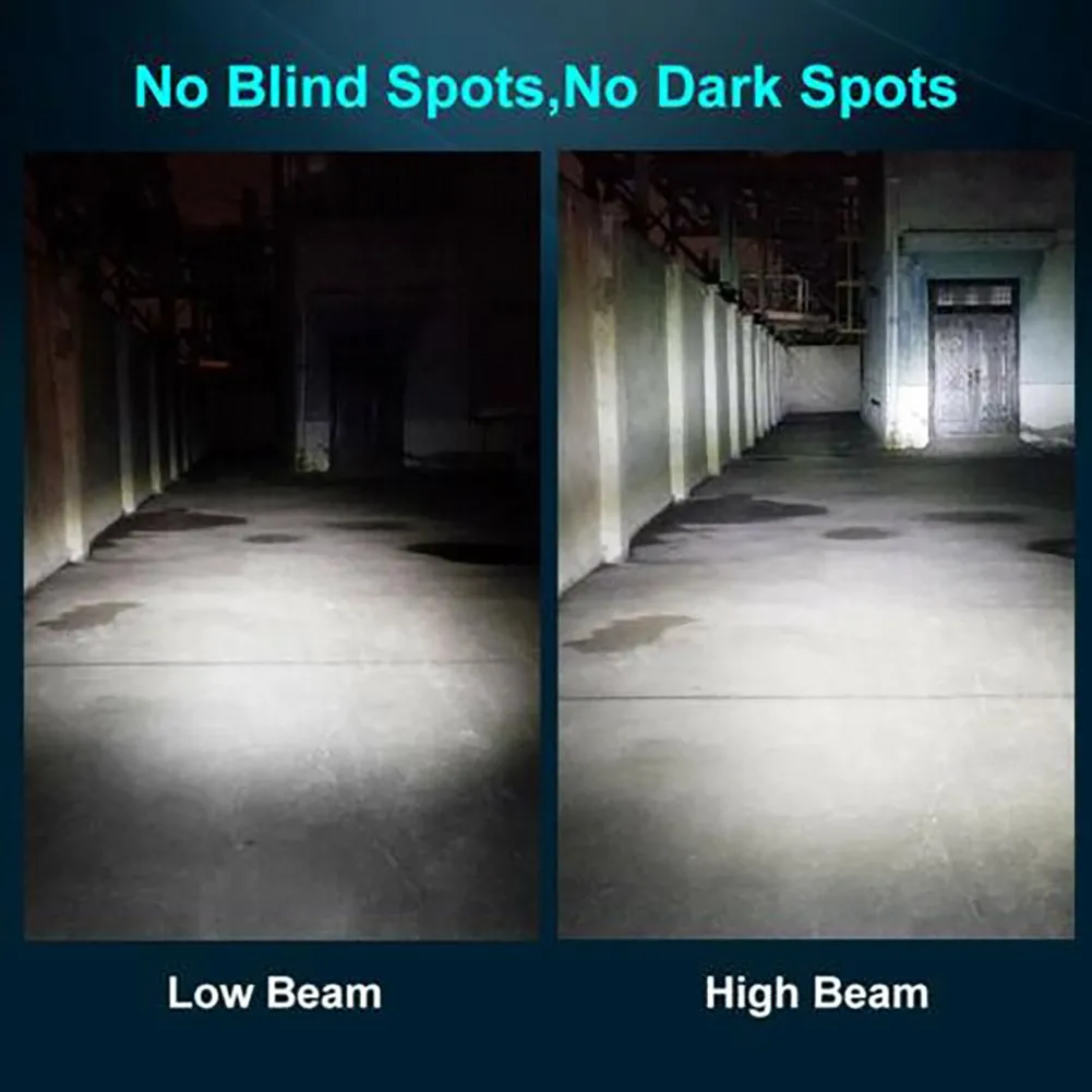 

Hi/Lo Beam 9003 LED H4 Parts Pure White Super Bright 1200LM Universal Waterproof 12W