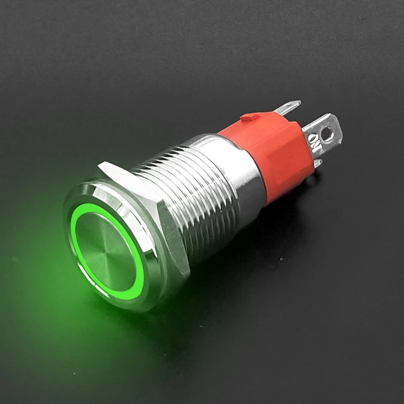 Водонепроницаемый металлический кнопочный переключатель латунный плоский и