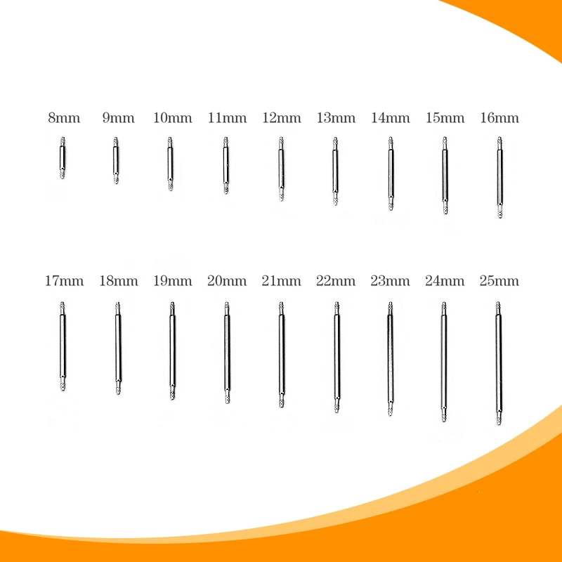 270 360 шт. 8-25мм Пружинные штыри для ремешка часов из нержавеющей стали, инструмент для снятия аксессуаров и ремонта