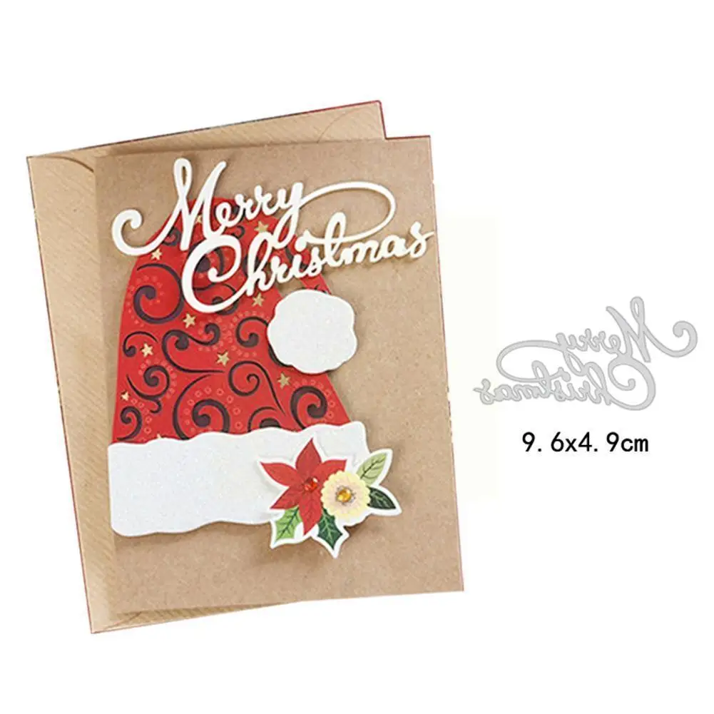 

Christmas Words Letters Metal Cutting Dies DIY Scrapbooking NEW Invitation Craft Decor Steel Cards Dies 2021 Carbon Photo A0W4
