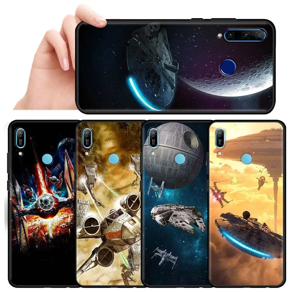 

Star Space Ship Wars Cover for Huawei Y6 Y7 Y9 2019 Honor 9X Pro 20 Lite Play 9A 8X 30i Y6p Y8s Y8p 9S 8S 10 Phone Case Shell