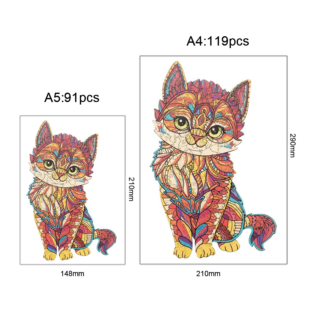 

3D Wooden Jigsaw Puzzles For Adults Unique Shape Jigsaw Pieces Children DIY Wooden Puzzle Educational Fabulous Interactive Gift