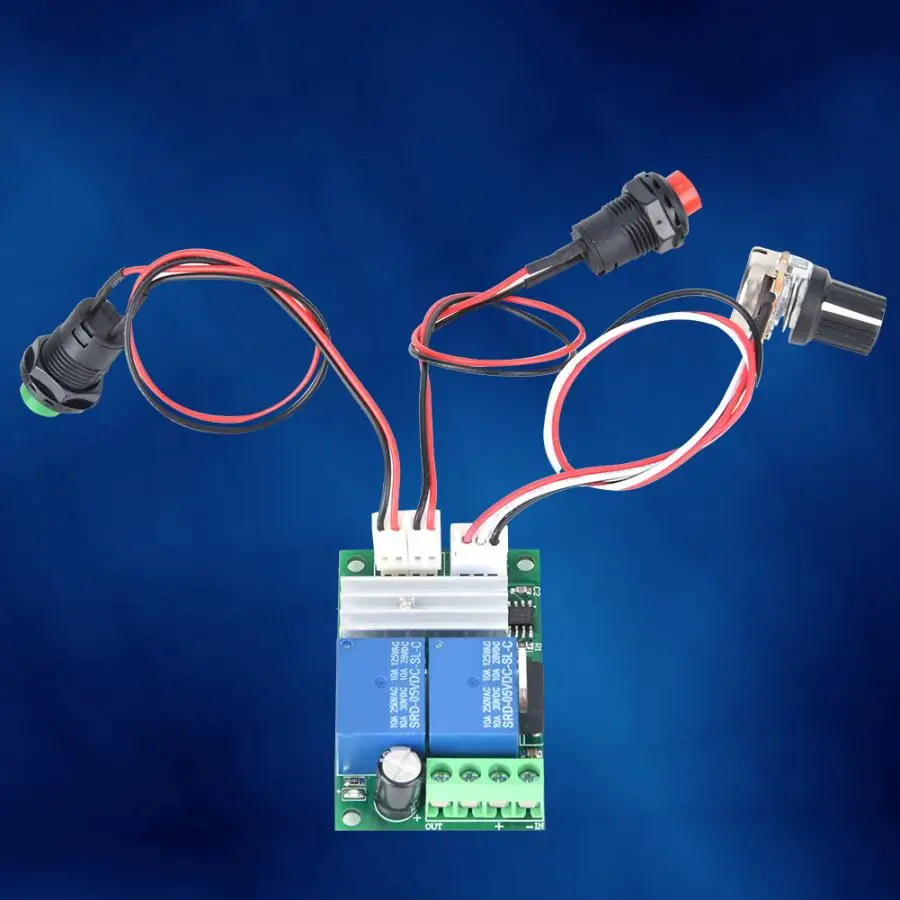 Мягкий пусковой PWM DC регулятор скорости двигателя 6~ 24 В CW CCW переключатель вращения контроллер беззамочные Переключатель Регулятор Двигателя