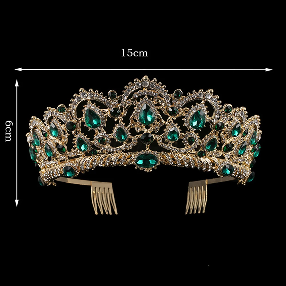 

Luxury Women Rhinestone Inlaid Hair Comb Crown Headband Headdress Wedding Party Bridal Hair Styling Decor Accessory Gift
