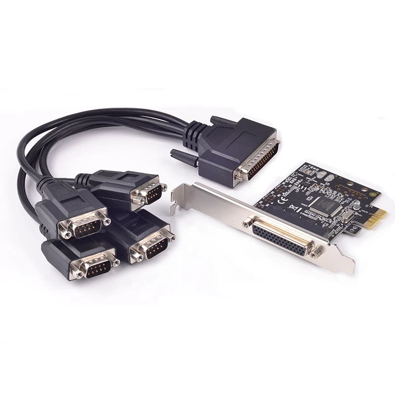 Плата расширения с 4 портами и последовательным портом DB9 RS232 на PCI e RS 232 адаптер PCIe