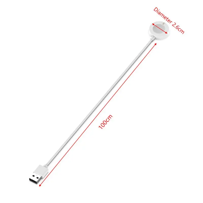 

White Magnetic Charging Cable Cord Charger for Fossil Gen 4/5 for Emporio Armani/Skagen Falster 2/Misfit Vapor 2 Watch