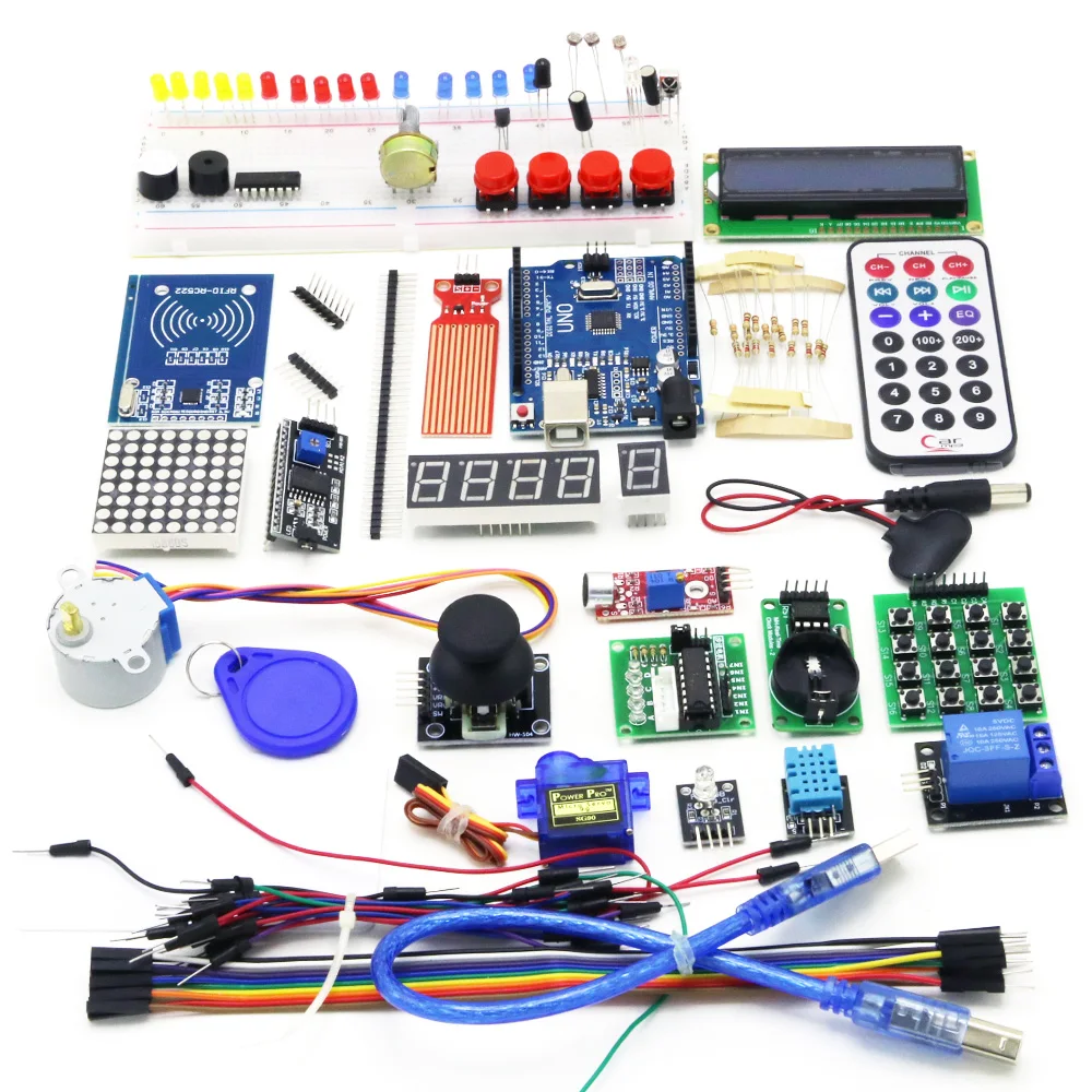 

Upgraded Advanced Version Starter Kit the RFID learn Suite Kit LCD 1602 Step Motor / Servo /1602 LCD for Arduino UNO R3