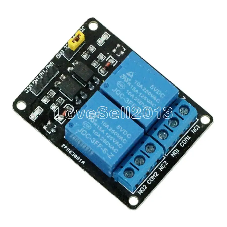 5 в два 2 канала релейный модуль с оптроном для PIC AVR DSP ARM Arduino Новый | Электроника
