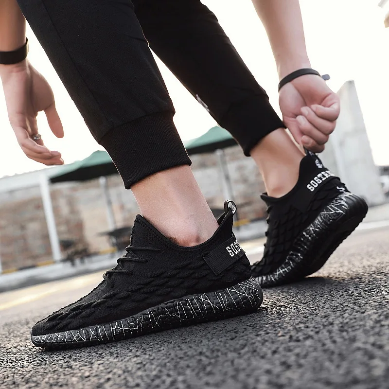 Мужские сетчатые кроссовки повседневная обувь на шнуровке легкие удобные