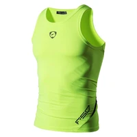 jeansian sport tank tops tanktops sleeveless shirts running grym workout fitness slim compression lsl3306 greenyellow2
