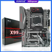 jingyue x99 motherboard lga2011 3 support ddr4 desktop memory xeon e5 v3 v4 processor m 2 sata m 2 nvme atx x99 titanium d4