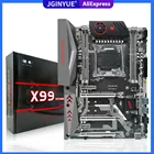 Материнская плата JINGYUE X99 LGA2011-3, поддержка DDR4, настольная память Xeon E5 V3 V4, процессор M.2 SATA M.2 NVME ATX X99 TITANIUM D4