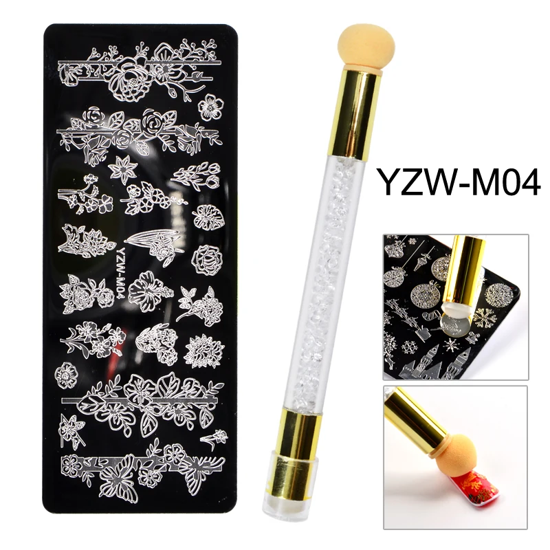 1 компл. Пластины для стемпинга ногтей Бабочка Снежинка кружева дизайн штамп