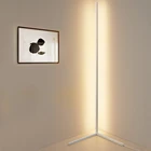 Светодиодная Торшер В скандинавском стиле, современный простой теплый белый угловой светильник для гостиной, спальни, интерьера, создания атмосферы, стоя