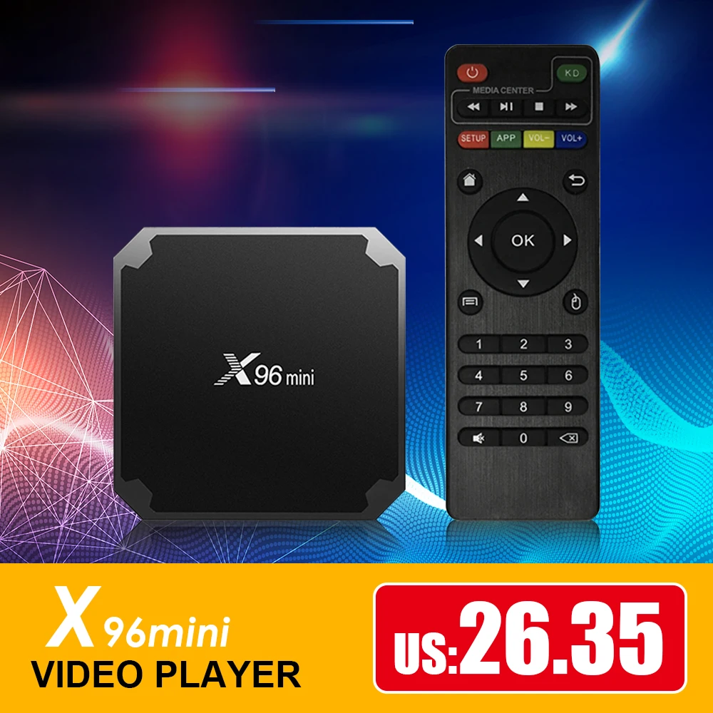 Смарт ТВ-приставка X96mini Android TV Ip tv S905W четырехъядерный процессор H.265 VP9 HDR10 мини-ПК 2