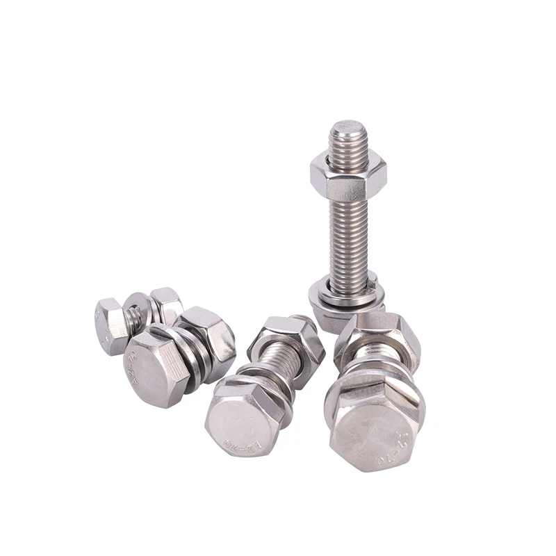 stainless-steel-304-hexagon-combination-bolt-m8-lengthen-full-tooth-screw-and-nut