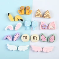 10pair cute cartoon animal ears resin charm applique craft diy clothing jewelry make scrapbook phone shell arts ornament patches
