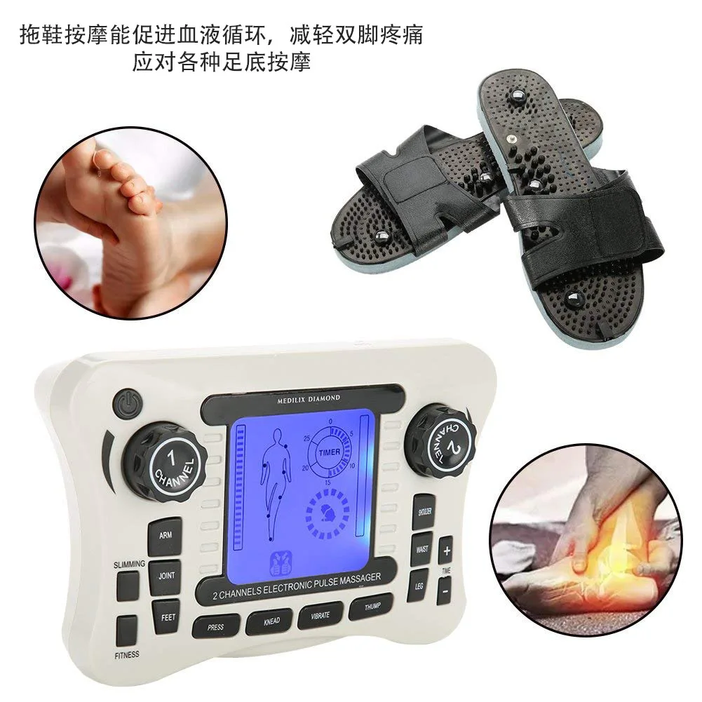 Двухканальный электрический стимулятор мышц массажер для потери веса