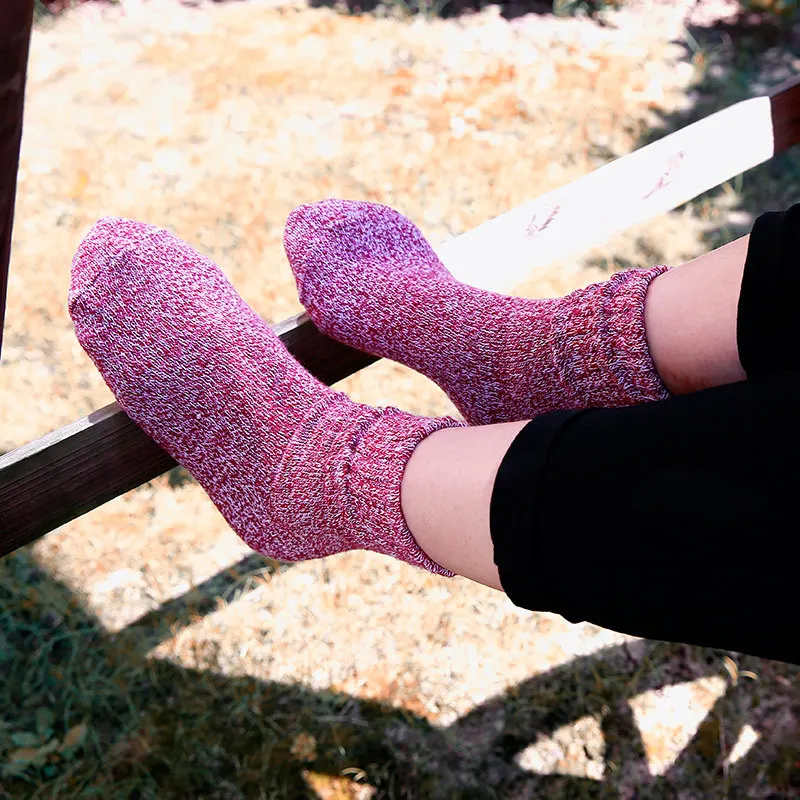 

SVOKOR Women Socks Winter Wool Thick Warm Breathable Elastic Force Fashion Mid Socks For Female