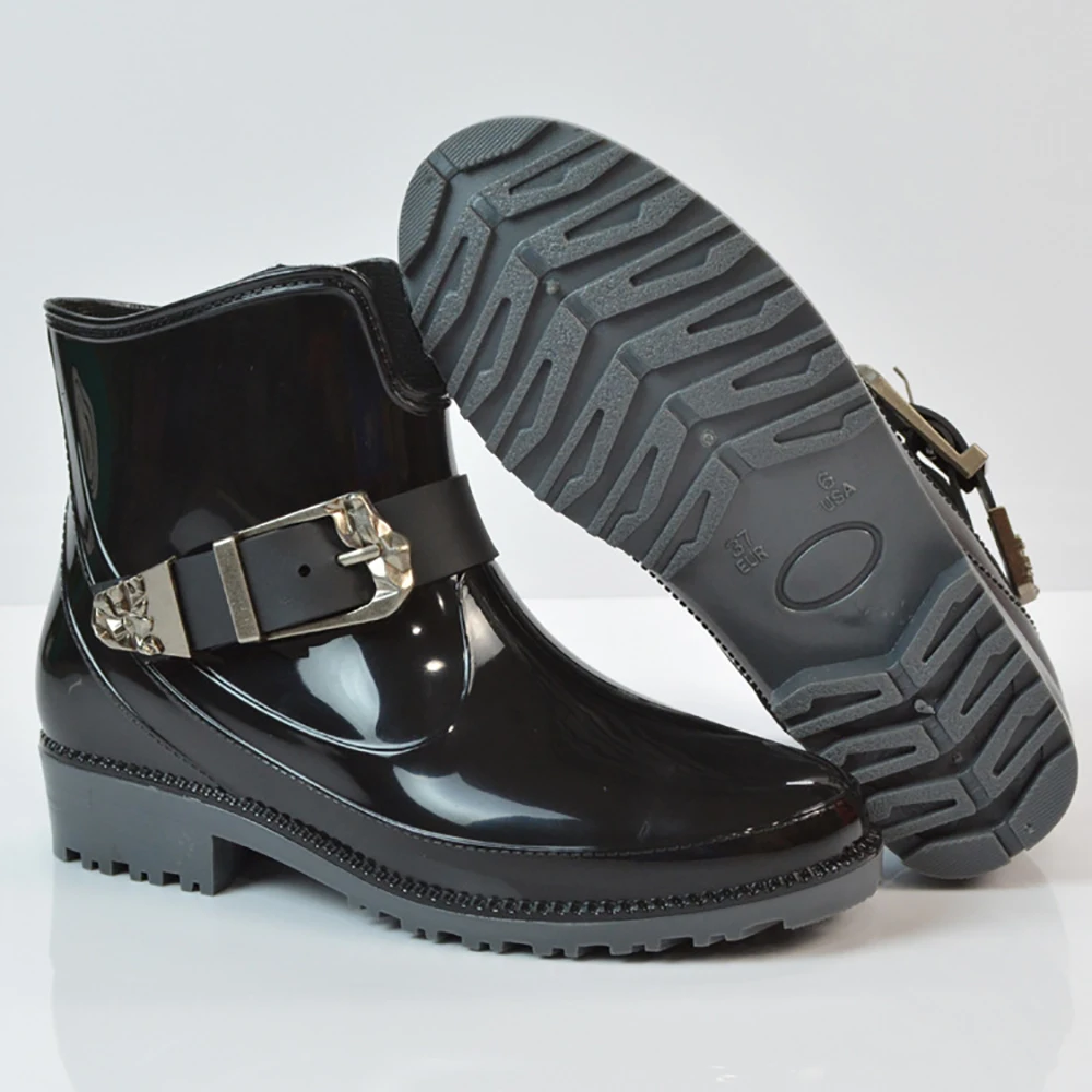 Водонепроницаемый резиновые сапоги Wellington Для женщин ПВХ анти-скольжения в