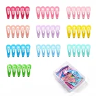 50 шт. разноцветные зажимы для волос 3 см для маленьких девочек маленькие Нескользящие металлические заколки для волос Детские аксессуары для волос в коробке