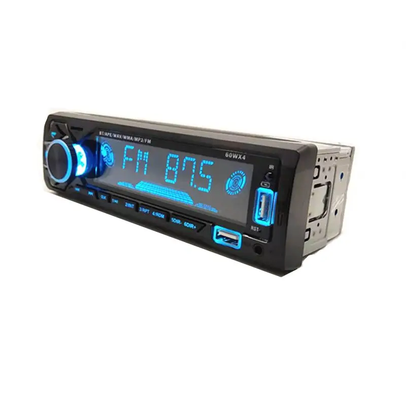 New 1 DIN 12V Car MP3 Player Bluetooth Handfree Stereo FM Radio Support 7 Color LED Lights Dual USB/TF with In Dash AUX Input | Автомобили
