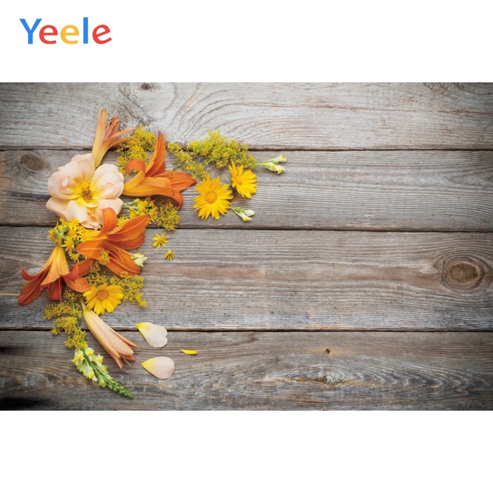 Yeele фон для детской фотосъемки с изображением старой деревянной доски цветов