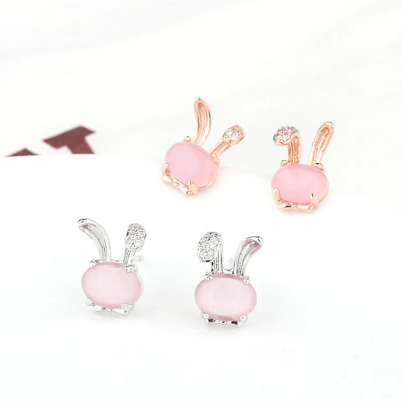 Натуральный розовый нефритовый халцедон агат 925 серебряные серьги гвоздики