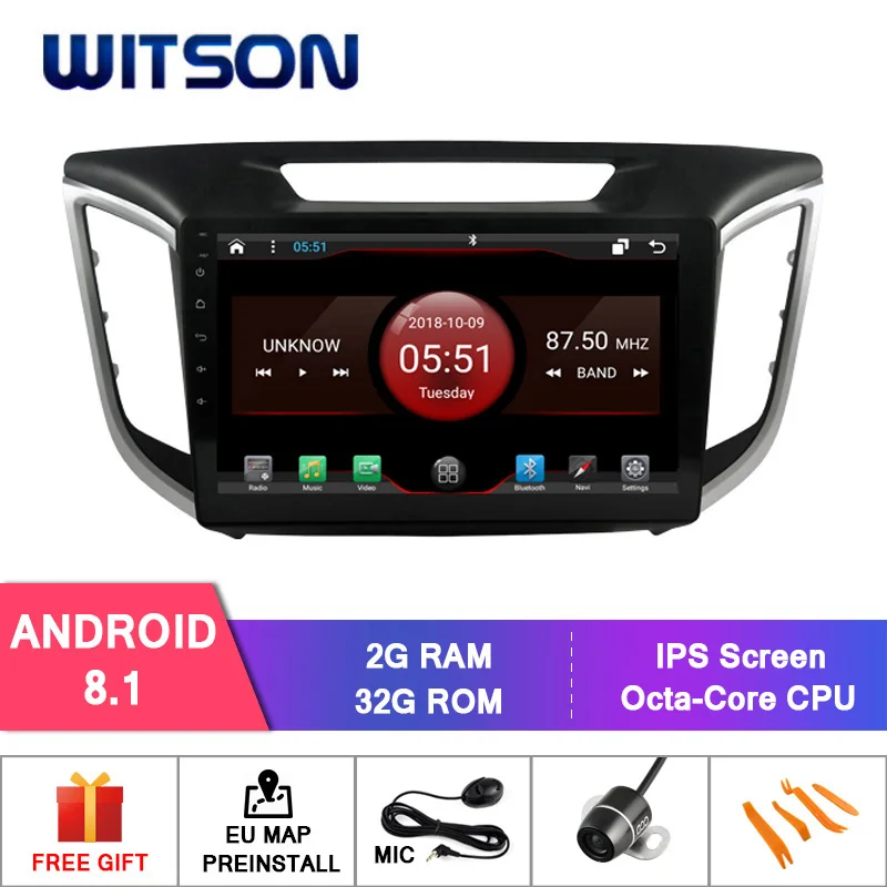 WITSON 10 2 ''Android Octa core 4GB RAM + 64GB flash DSP CAR RADIO FOR HYUNDAI IX25 CRETE DVR/WIFI MirrorLink OBD AUTO