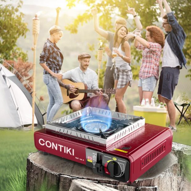 

Butane gas stove, outdoor cassette stove, portable Cass hot pot, outdoor barbecue stove, household dual purpose gas stove