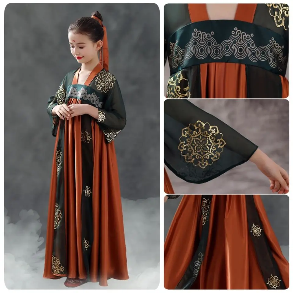 

Children's Hanfu Girl Costume Super Fairy Skirt Summer Little Girl Chinese Style Dress Spring and Autumn Princess Hanfu