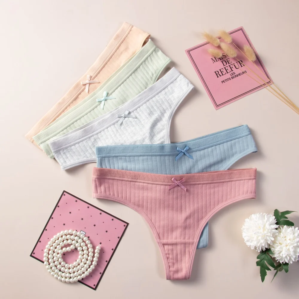 Женское нижнее белье сексуальное хлопковые трусики стринги удобные с низкой