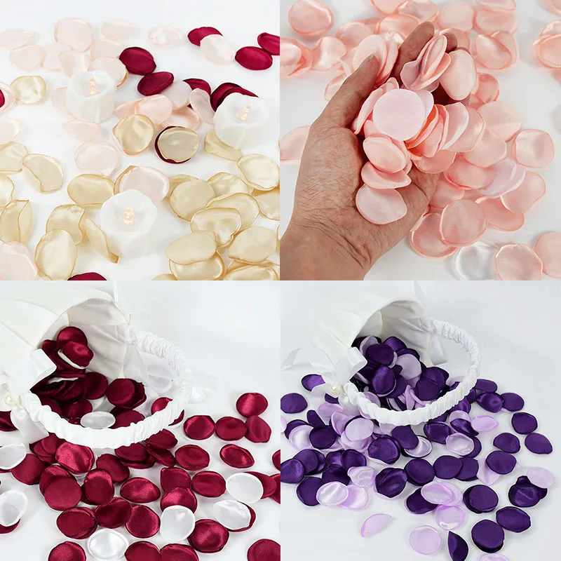 

20pcs/bag Artificial Rose Petals Wedding Decoration Colorful Silk Flowers Accessories for Valentine Day Engagement Flower Petals