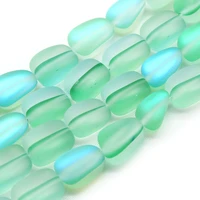 matte frosted green austrian crystal moonstone glitter beads oval spacer beads for jewelry diy bracelet making handmade 15