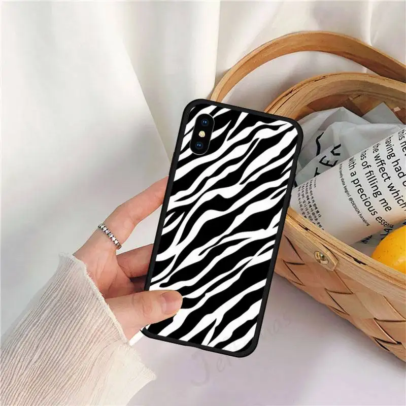 

Zebra stripe print clip art Phone Case for iPhone 11 12 mini pro XS MAX 8 7 6 6S Plus X 5S SE 2020 XR