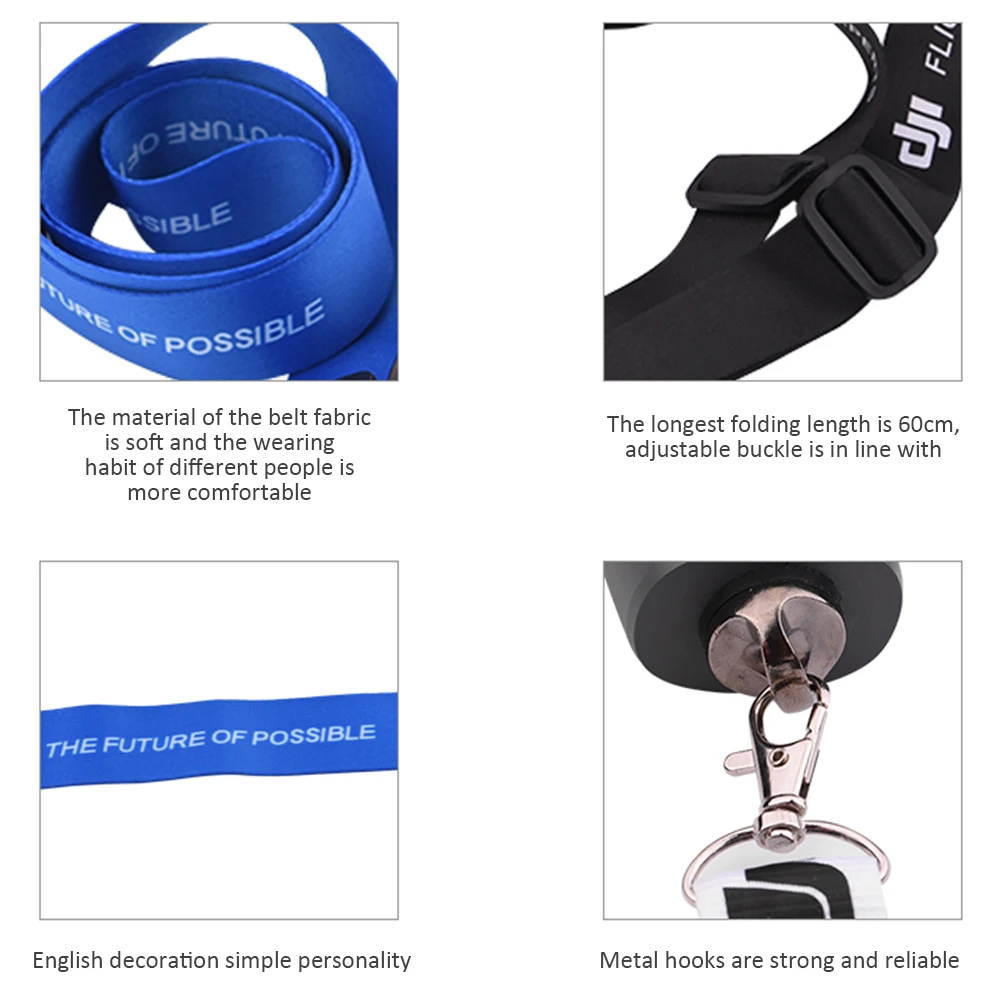 

Portable Safety Adjustable Design Lanyard for DJI Osmo Mobile 3 with Metal Buckle Holder