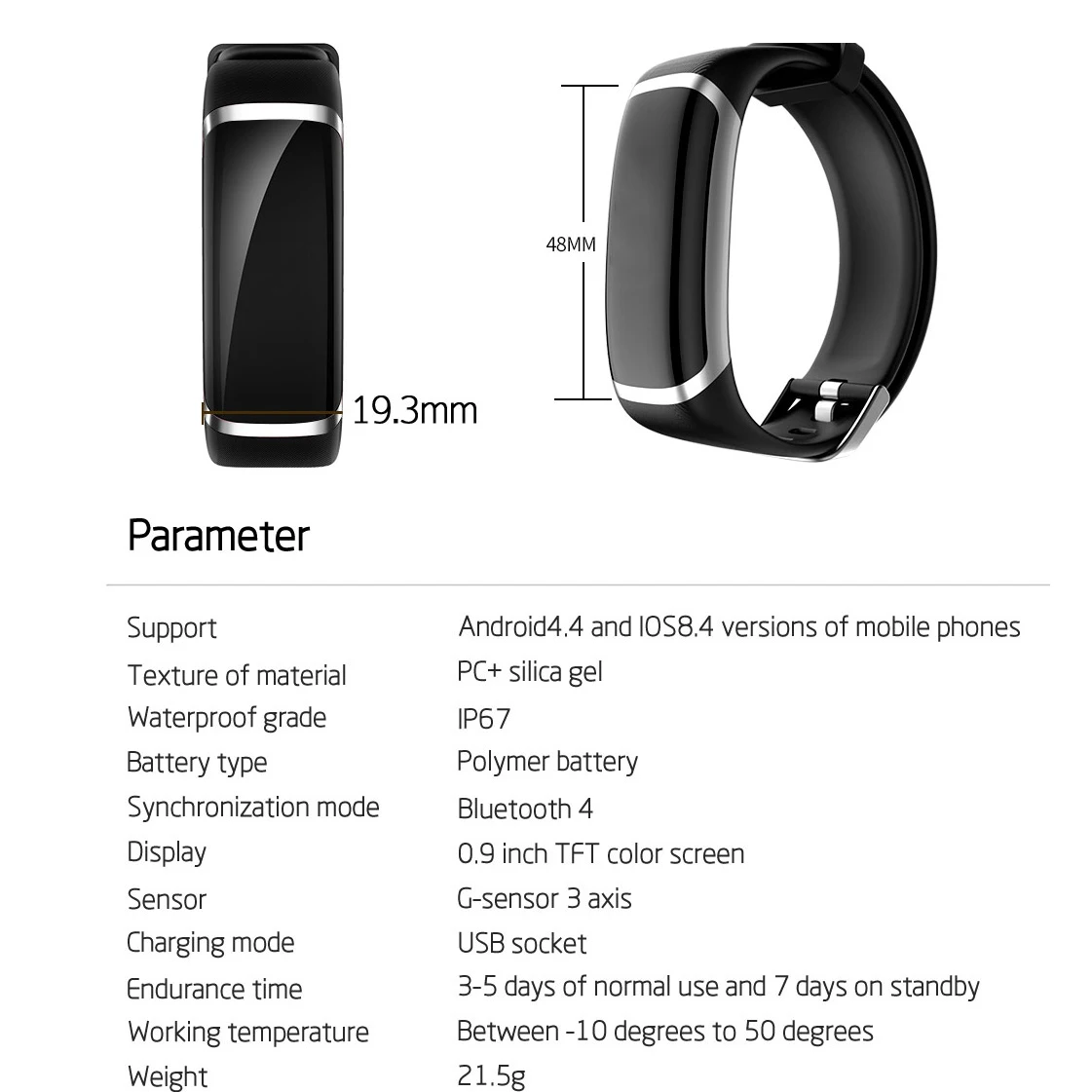 Умные часы T4 браслет для измерения температуры мониторинг здоровья иммунитета USB