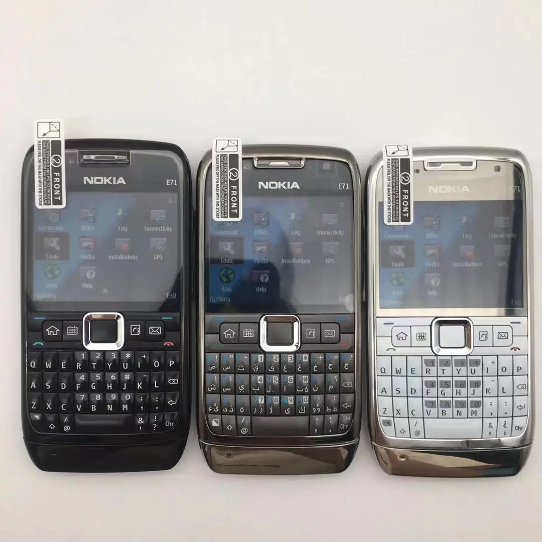 nokia e71 refurbished original e71 mobile phone 3g wifi gps 5mp cellphone unlocked e series englisharabicrussian keyboard free global shipping