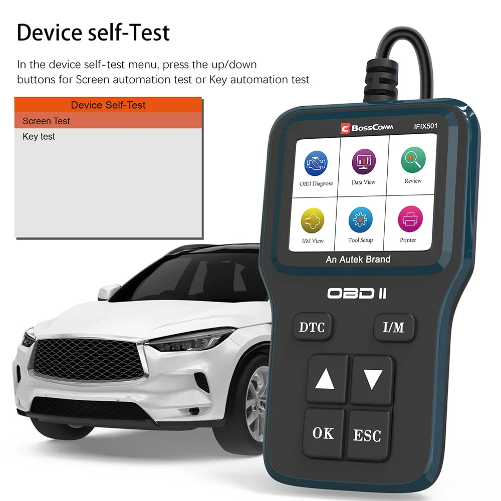 Autek IFIX501 OBD2 считыватель кодов Автомобильный сканер двигатель OBD 2 диагностический