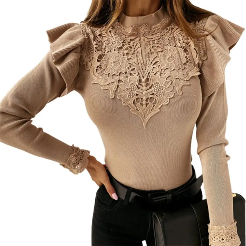 

Trendy Women Top Stretchable Comfortable Blouse Wear-resistant Spring Top