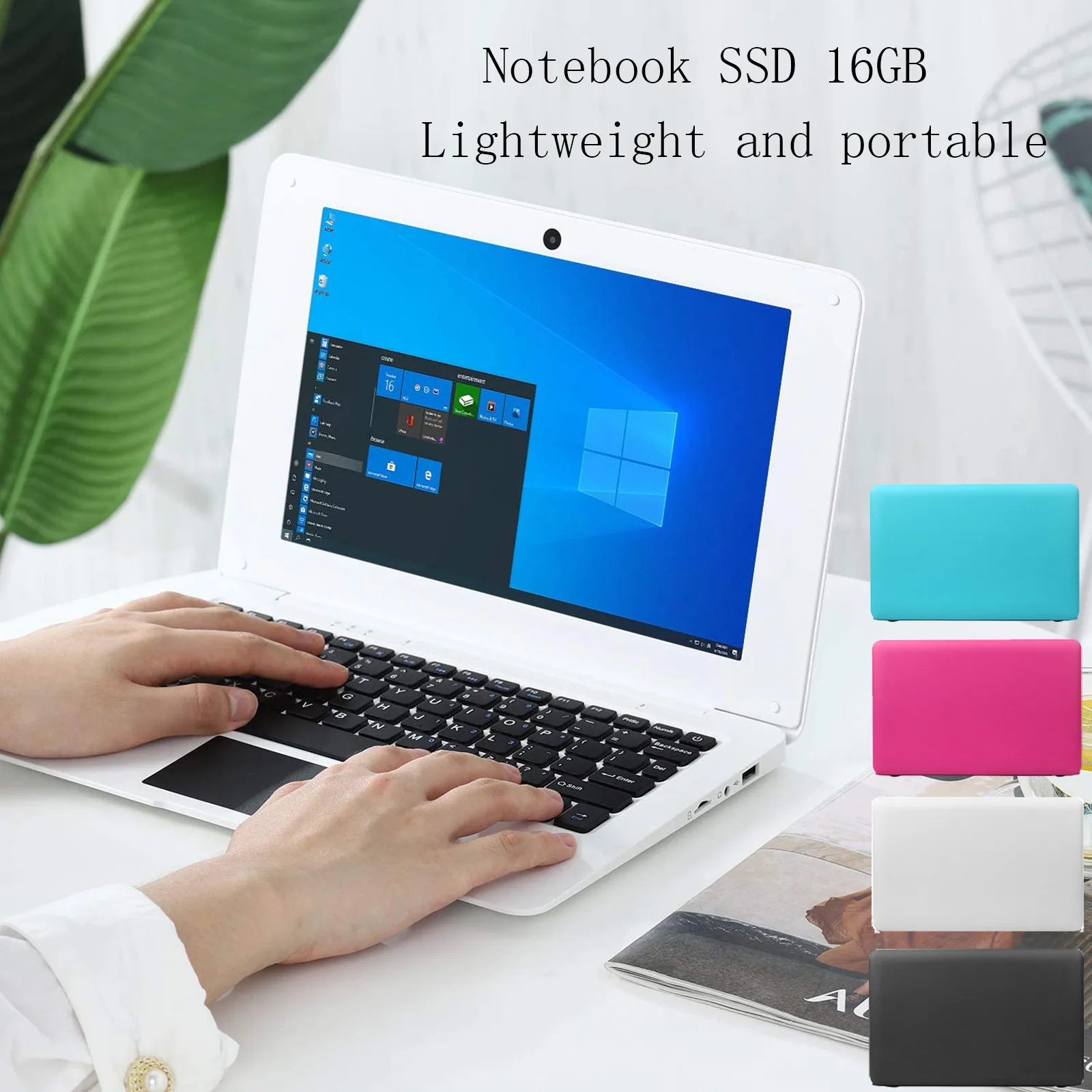 Новый нетбук 10 1 дюймов HD легкий и ультратонкий 2 ГБ + 16GGB Android 7 ноутбук Intel SSD