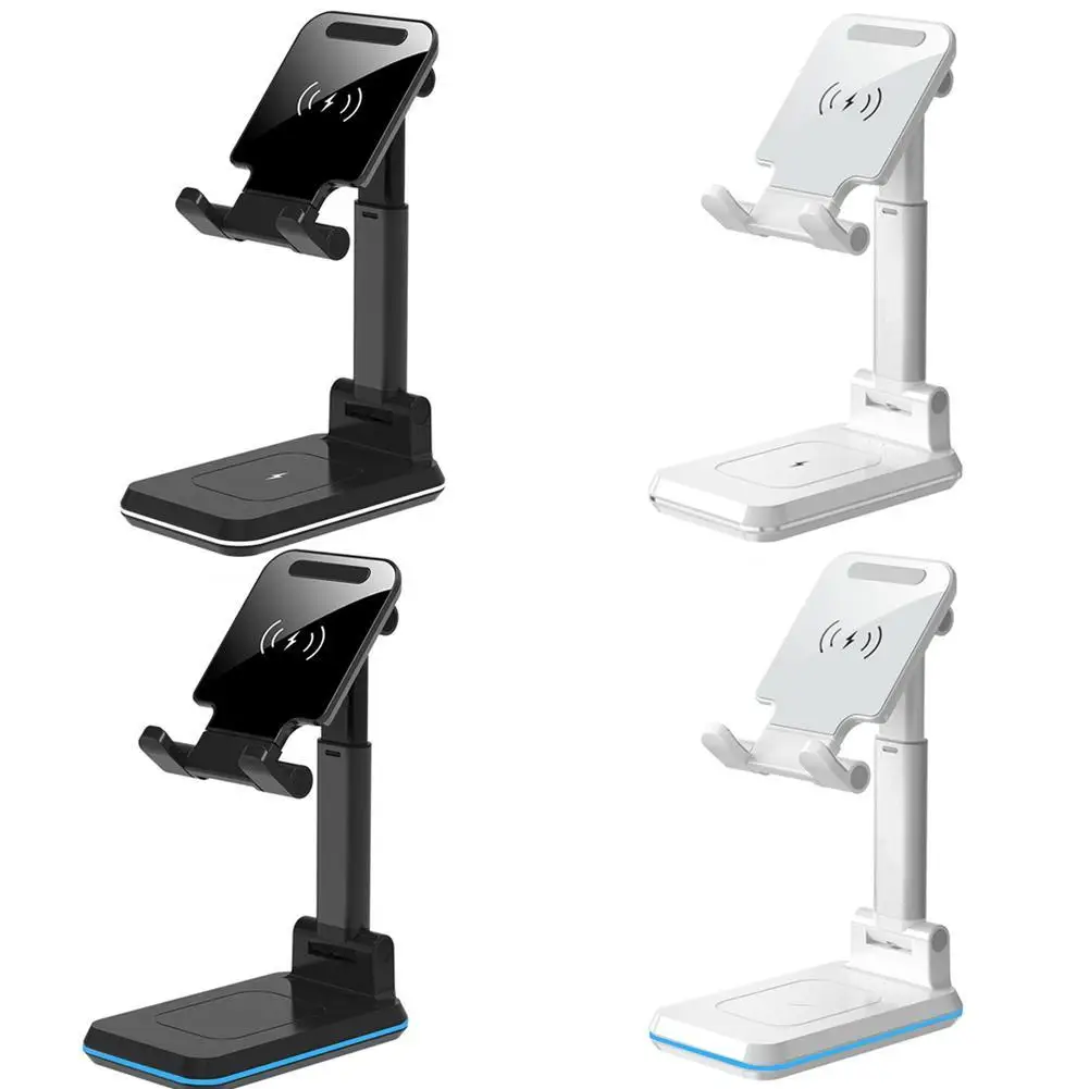

Adjustable Phone Stand Wireless Charger for Desk, Dual Wireless Charger Phone Holder for Smartphone